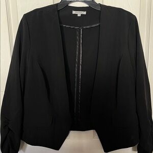 Spacegirlz Whimsigoth Business Casual Elegant Black Cropped Blazer no buttons L